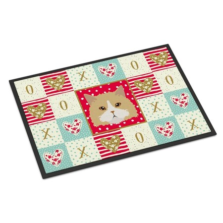 Carolines Treasures 24 x 36 in. Oregon Rex Cat Love Indoor or Outdoor Mat CK5140JMAT